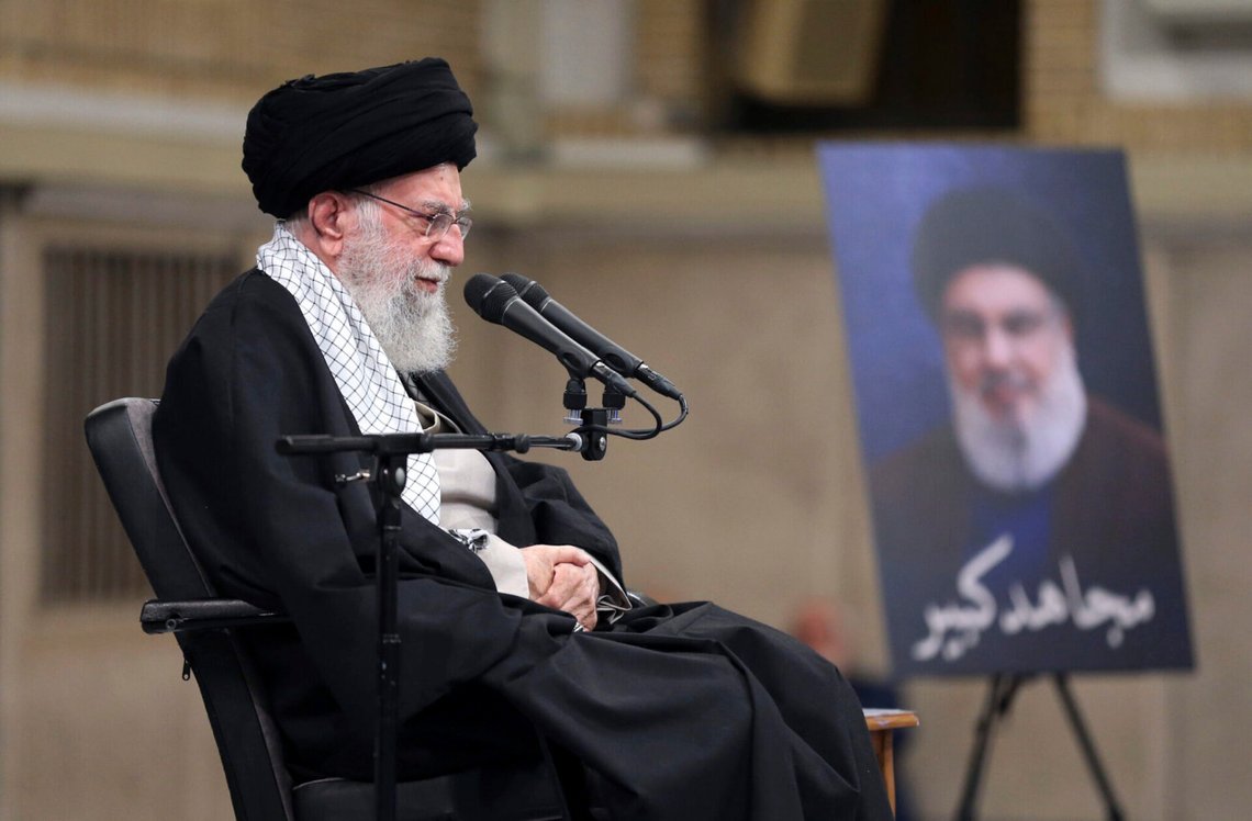 In this photo released by an official website of the office of the Iranian supreme leader, Supreme Leader Ayatollah Ali Khamenei listens to a speaker in a meeting in Tehran, Iran, Wednesday, Oct. 2, 2024. (Office of the Iranian Supreme Leader via AP) In this photo released by an official website of the office of the Iranian supreme leader, Supreme Leader Ayatollah Ali Khamenei listens to a speaker in a meeting in Tehran, Iran, Wednesday, Oct. 2, 2024. (Office of the Iranian Supreme Leader via AP)