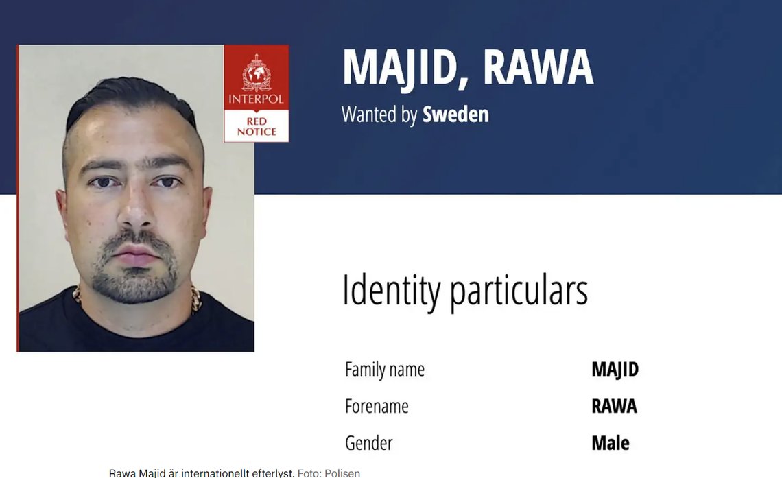 Rawa Majid, även känd som den kurdiska räven, är en av Sveriges värsta kriminella gangsters. Nu anser en SD-politiker att regeringen ska beordra att han likvideras. Foto: Polisen Rawa Majid, även känd som den kurdiska räven, är en av Sveriges värsta kriminella gangsters. Nu anser en SD-politiker att regeringen ska beordra att han likvideras. Foto: Polisen