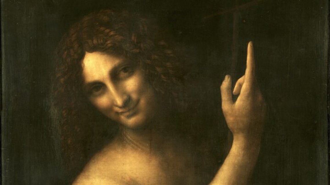Leonardo da Vinci (1452–1519), "Johannes döparen", Musée du Louvre, Paris. Leonardo da Vinci (1452–1519), "Johannes döparen", Musée du Louvre, Paris.