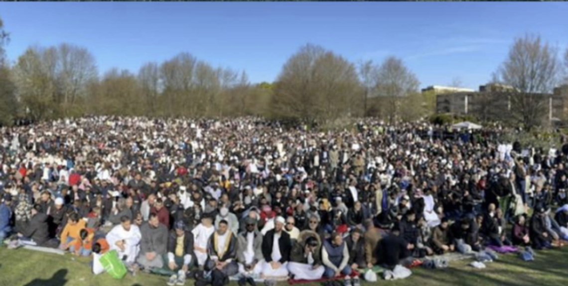 Slottsparken i Malmö under Eid al fitr, april 2023. Foto: Privat, skärmdump Facebook Slottsparken i Malmö under Eid al fitr, april 2023. Foto: Privat, skärmdump Facebook