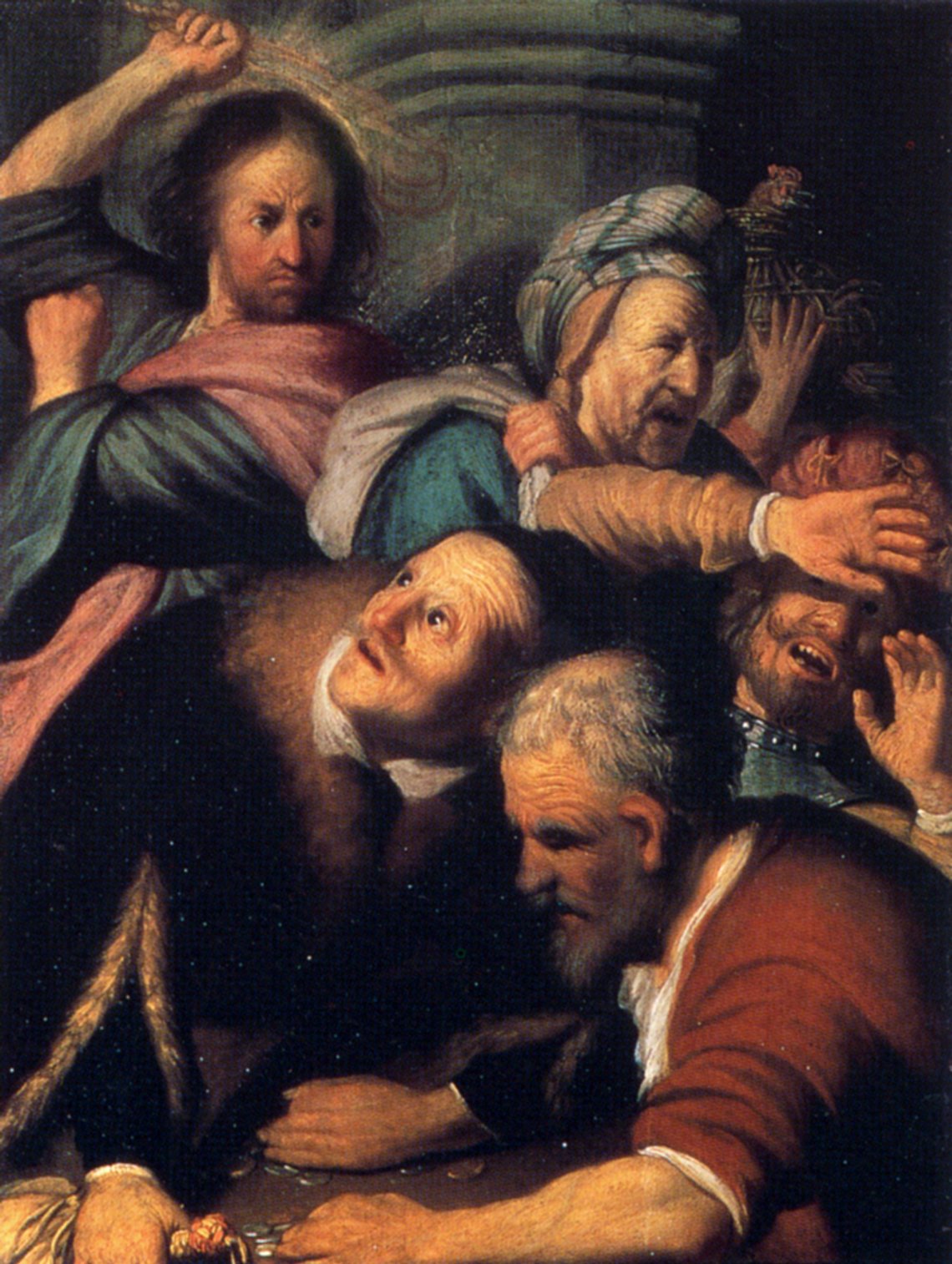 Rembrandt, "Kristus jagar månglarna ur templet", Pusjkin-museet, Moskva. Rembrandt, "Kristus jagar månglarna ur templet", Pusjkin-museet, Moskva.