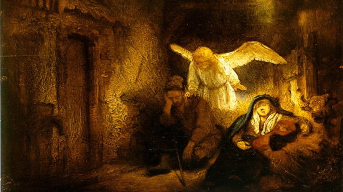 Rembrandt (1606–1669) och hans skola, "Josefs dröm", Gemäldegalerie, Berlin. Rembrandt (1606–1669) och hans skola, "Josefs dröm", Gemäldegalerie, Berlin.