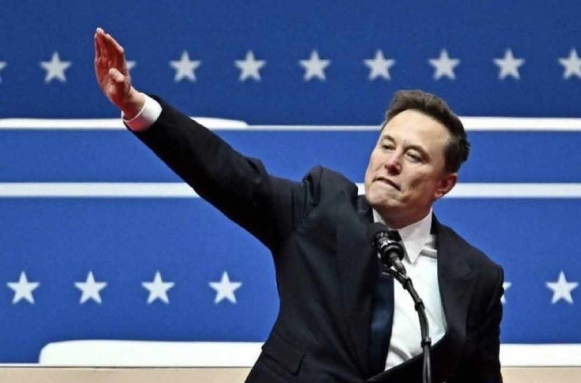 En heilande Elon Musk? Eller ett bevis på att allt går att bevisa med en stillbild? Foto: Skärmdump video En heilande Elon Musk? Eller ett bevis på att allt går att bevisa med en stillbild? Foto: Skärmdump video