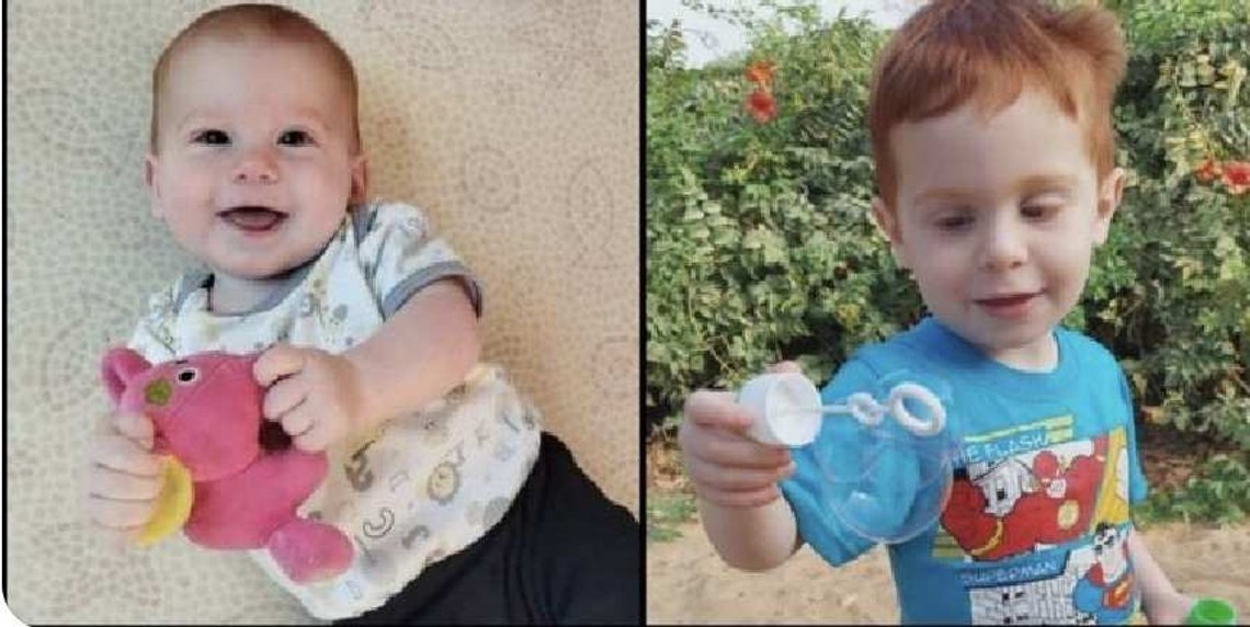 Kfir och Ariel Bibas, som båda fortfarande är gisslan hos Hamas. Kfir har hunnit fylla två år under fångenskapen - om han fortfarande lever. Foto: Skärmdump X / Privat Kfir och Ariel Bibas, som båda fortfarande är gisslan hos Hamas. Kfir har hunnit fylla två år under fångenskapen - om han fortfarande lever. Foto: Skärmdump X / Privat