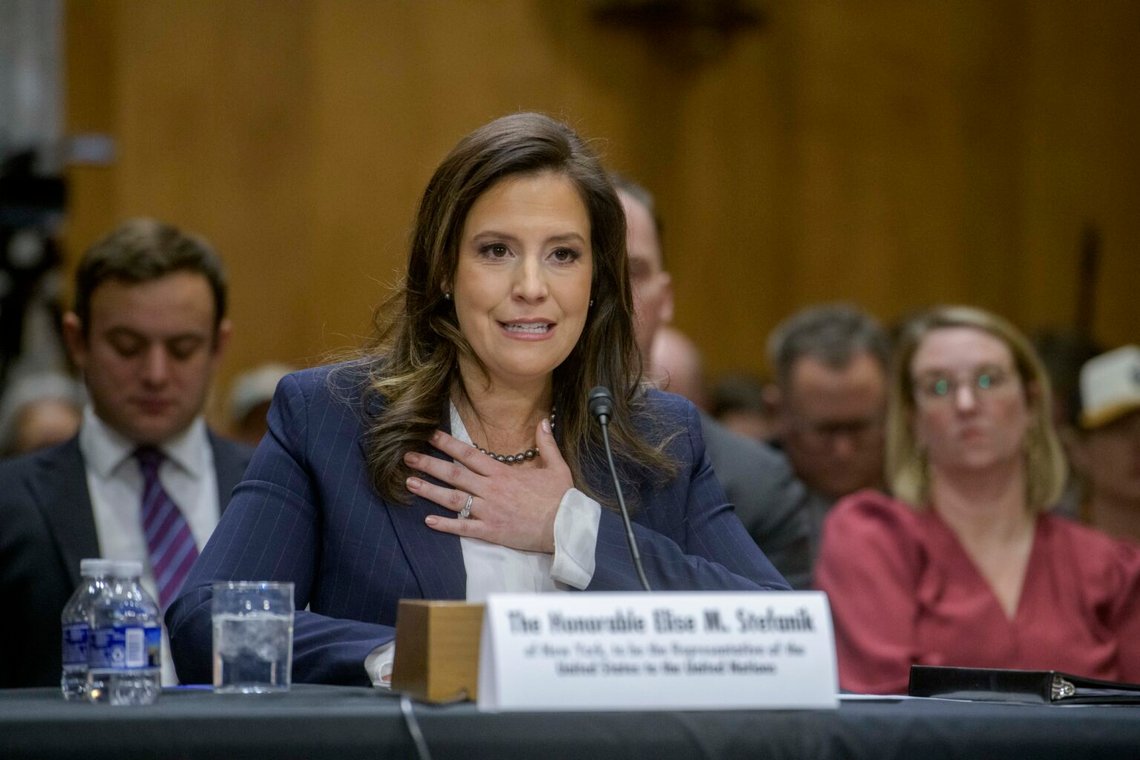 Rep Elise Stefanik, R-N.Y., är president Donald Trumps nominerade till posten som USA:s FN-ambassadör. Foto: Rod Lamkey, Jr. / AP Photo Rep Elise Stefanik, R-N.Y., är president Donald Trumps nominerade till posten som USA:s FN-ambassadör. Foto: Rod Lamkey, Jr. / AP Photo