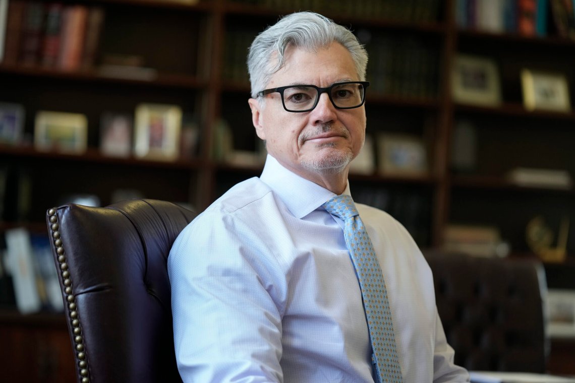 FILE - Judge Juan M. Merchan poses in his chambers in New York, March 14, 2024. The hush money trial of former President Donald Trump begins Monday, April 15, with jury selection. It's a singular moment for American history as the first criminal trial of a former U.S. commander-in-chief. "The ultimate issue is whether the prospective jurors can assure us that they will set aside any personal feelings or biases and render a decision that is based on the evidence and the law," Merchan wrote in an April 8 filing. (AP Photo/Seth Wenig, File) FILE - Judge Juan M. Merchan poses in his chambers in New York, March 14, 2024. The hush money trial of former President Donald Trump begins Monday, April 15, with jury selection. It's a singular moment for American history as the first criminal trial of a former U.S. commander-in-chief. "The ultimate issue is whether the prospective jurors can assure us that they will set aside any personal feelings or biases and render a decision that is based on the evidence and the law," Merchan wrote in an April 8 filing. (AP Photo/Seth Wenig, File)