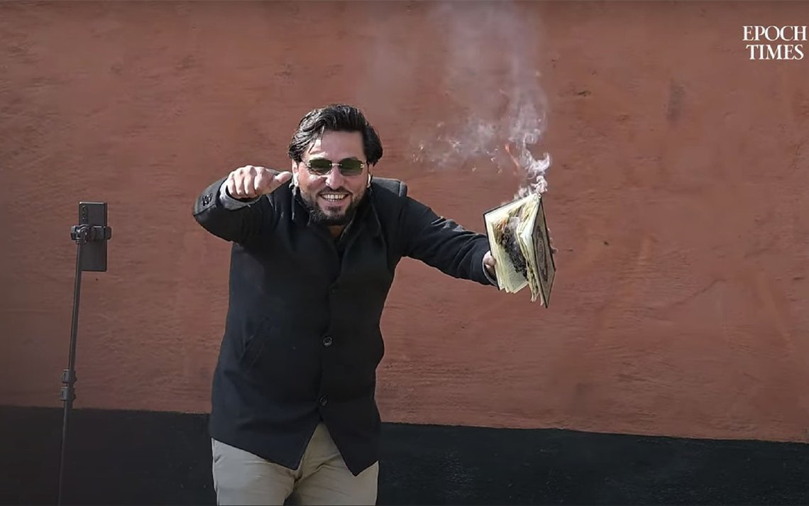 Salwan Sabah Matti Momika ble 38 år gammel. Videoklipp fra YouTube Salwan Sabah Matti Momika ble 38 år gammel. Videoklipp fra YouTube