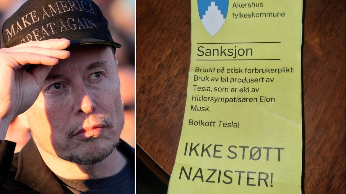 I Ski och Ås kommun har aktivister tagit hårda tag mot Tesla-ägare. Foto: Tipsare och Alex Brandon AP Photo I Ski och Ås kommun har aktivister tagit hårda tag mot Tesla-ägare. Foto: Tipsare och Alex Brandon AP Photo