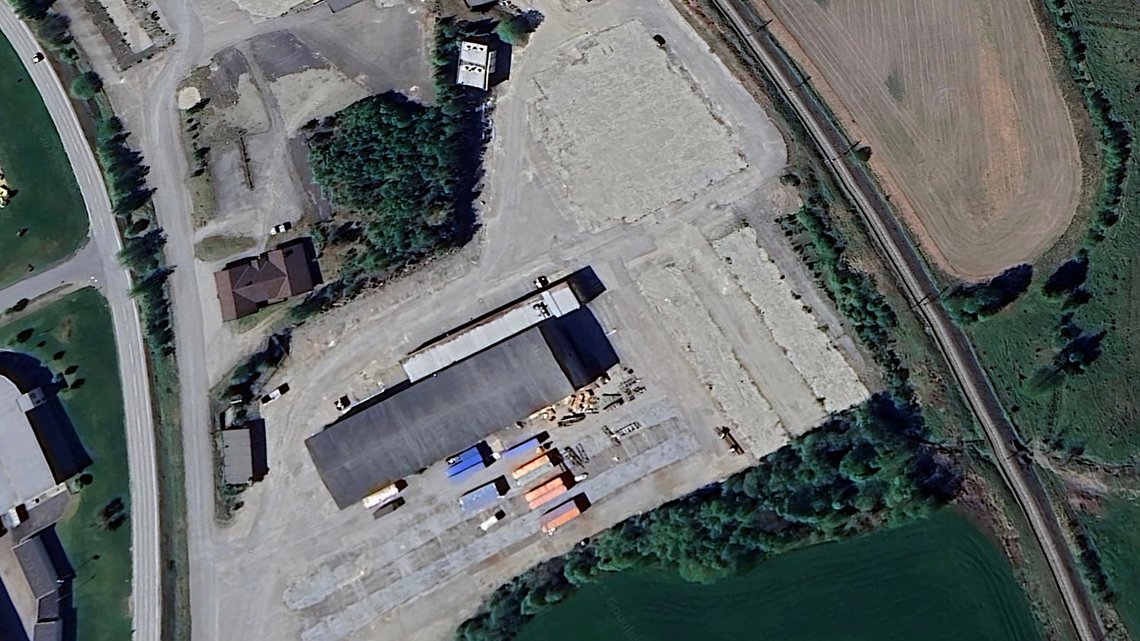 Industriområde mellan Spydeberg och Knapstad sett från luften. Foto: Google Earth. Industriområde mellan Spydeberg och Knapstad sett från luften. Foto: Google Earth.