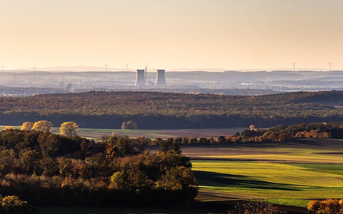 Kjernekraftverket Grafenrheinfeld i aftensol. Foto: Reinhold Möller CC BY-SA 4.0 Kjernekraftverket Grafenrheinfeld i aftensol. Foto: Reinhold Möller CC BY-SA 4.0
