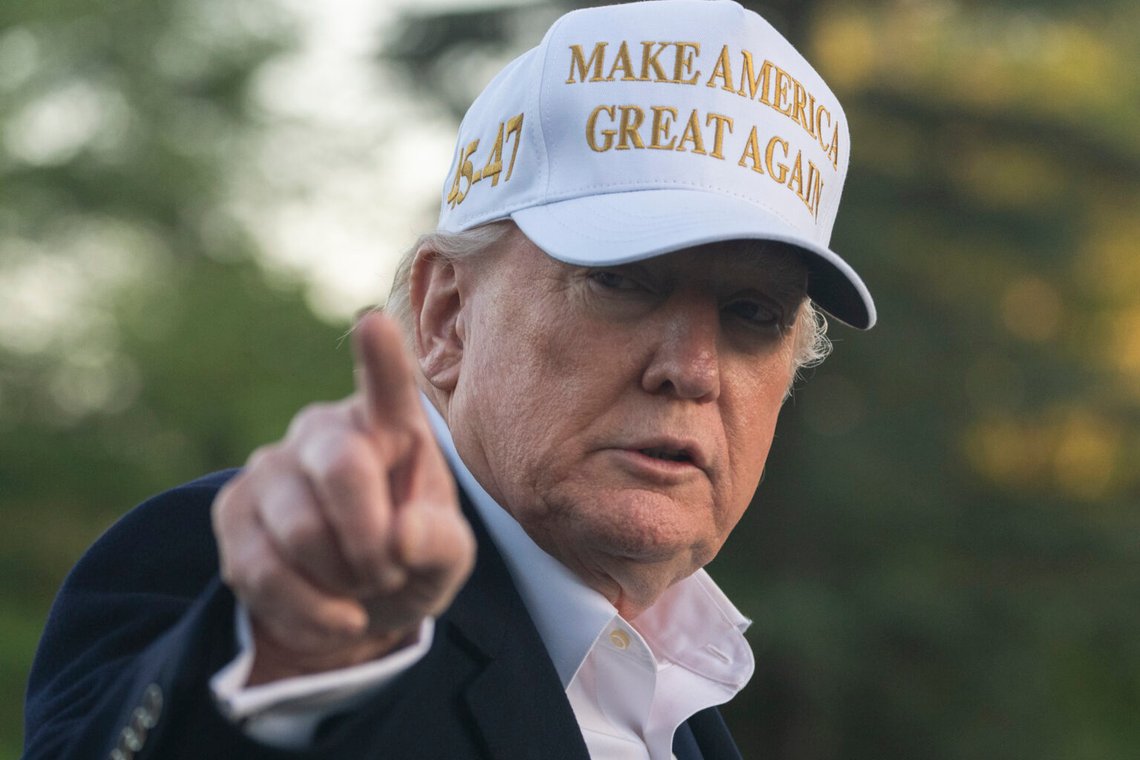 President Donald Trump anländer till Vita huset i Washington den 27 april 2025 med Marine One. Foto: Manuel Balce Ceneta/AP/NTB President Donald Trump anländer till Vita huset i Washington den 27 april 2025 med Marine One. Foto: Manuel Balce Ceneta/AP/NTB