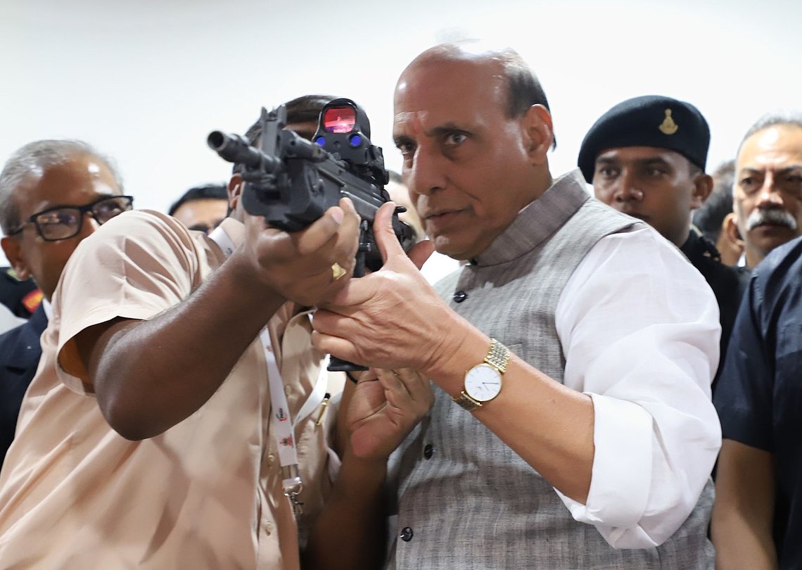 Indiens försvarsminister Rajnath Singh. Foto: Inrikesministeriet, Indien Indiens försvarsminister Rajnath Singh. Foto: Inrikesministeriet, Indien