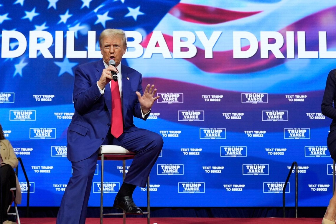 President Donald Trump talar i ett kampanjmöte, 14 oktober 2024, i Oaks, Pennsylvania. Foto: Alex Brandon/AP Photo President Donald Trump talar i ett kampanjmöte, 14 oktober 2024, i Oaks, Pennsylvania. Foto: Alex Brandon/AP Photo