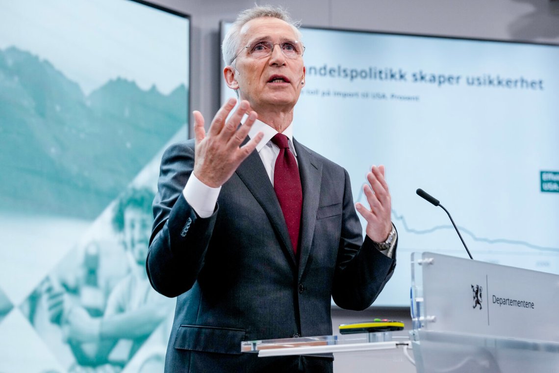 Oslo 20250515. Finansminister Jens Stoltenberg under presentationen av den reviderade statsbudgeten. Foto: Cornelius Poppe / NTB Oslo 20250515. Finansminister Jens Stoltenberg under presentationen av den reviderade statsbudgeten. Foto: Cornelius Poppe / NTB