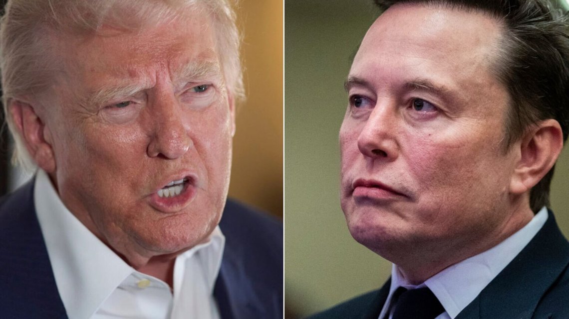Donald Trump och Elon Musk är i ett fullskaligt ordkrig efter en konflikt som började om lagförslaget One Big Beautiful Bill. Foto: Evan Vucci/AP Photo Donald Trump och Elon Musk är i ett fullskaligt ordkrig efter en konflikt som började om lagförslaget One Big Beautiful Bill. Foto: Evan Vucci/AP Photo