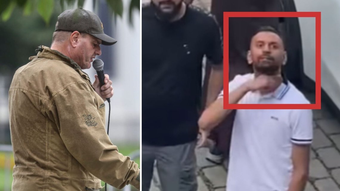 Sians ledare Lars Thorsen (vänster) har gjort sig hatad genom att bränna koraner och kritisera islam. En av dem i Fahad Qureshis följe gestikulerade att Thorsen skulle dö. Foto: Privat/Eivind Senneset / NTB scanpix Sians ledare Lars Thorsen (vänster) har gjort sig hatad genom att bränna koraner och kritisera islam. En av dem i Fahad Qureshis följe gestikulerade att Thorsen skulle dö. Foto: Privat/Eivind Senneset / NTB scanpix
