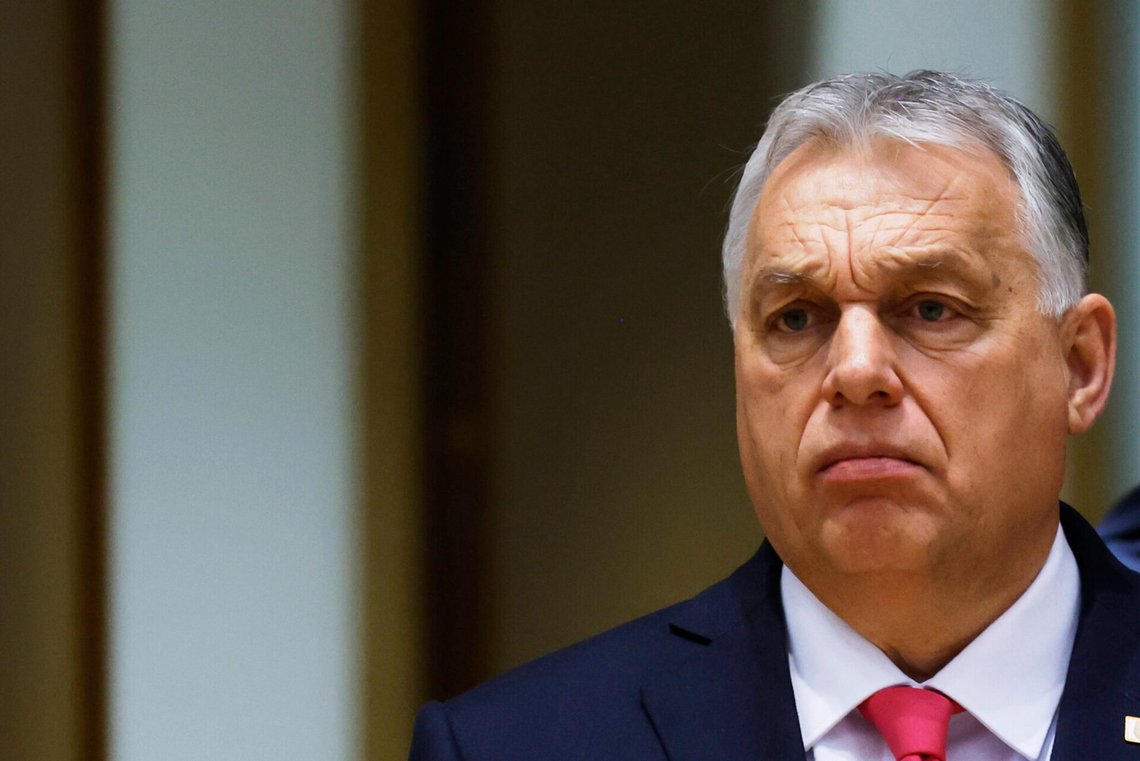 Viktor Orbán anländer till ett EU-toppmöte i Bryssel den 20 mars 2025. Foto: Omar Havana / AP / NTB. Viktor Orbán anländer till ett EU-toppmöte i Bryssel den 20 mars 2025. Foto: Omar Havana / AP / NTB.