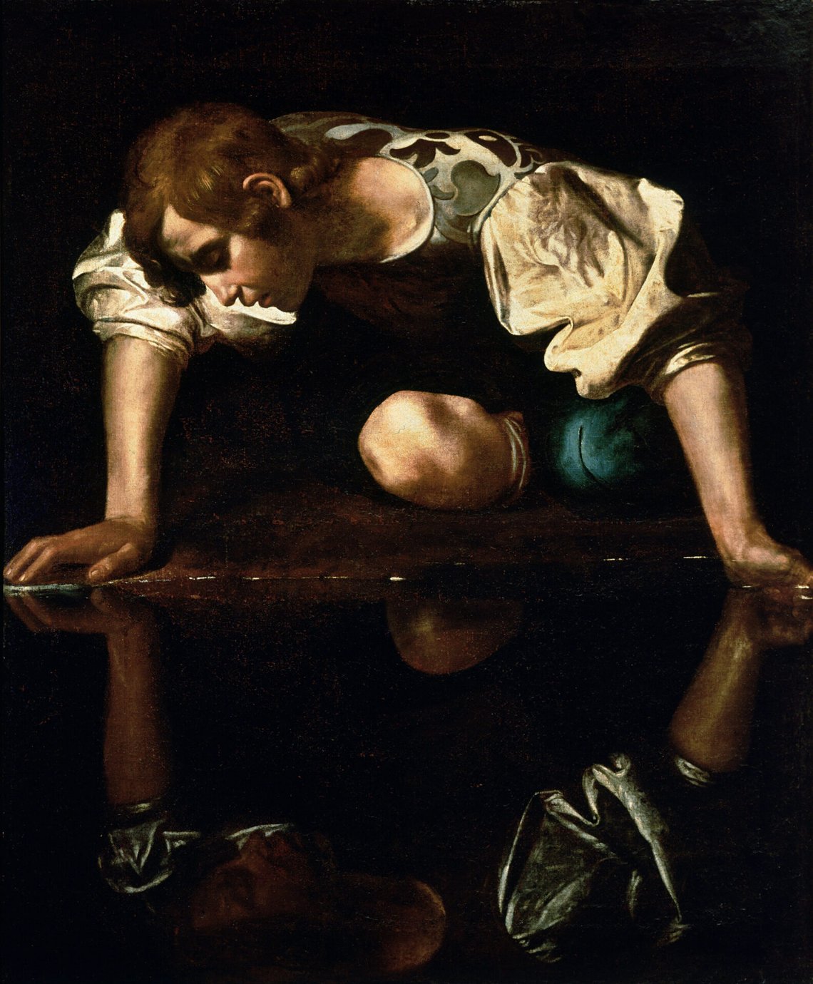 Caravaggio, Narcissus (1599) Caravaggio, Narcissus (1599)