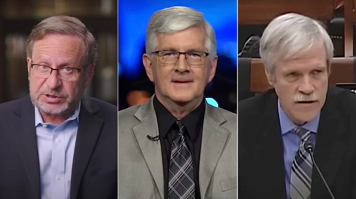 Steven Koonin, Roy Spencer och John Christy. Foto: Skärmdumpar Hoover Institution, Fox News och House Science, Space, and Technology Committee / YouTube. Steven Koonin, Roy Spencer och John Christy. Foto: Skärmdumpar Hoover Institution, Fox News och House Science, Space, and Technology Committee / YouTube.