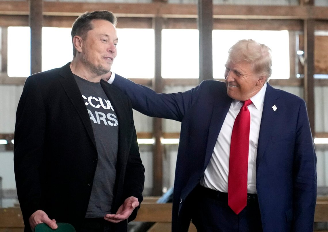 De tidigare bästa vännerna Elon Musk och president Donald Trump blev oense när deras politiska meningsskiljaktigheter nyligen kom upp till ytan. Foto: Alex Brandon/AP Photo De tidigare bästa vännerna Elon Musk och president Donald Trump blev oense när deras politiska meningsskiljaktigheter nyligen kom upp till ytan. Foto: Alex Brandon/AP Photo