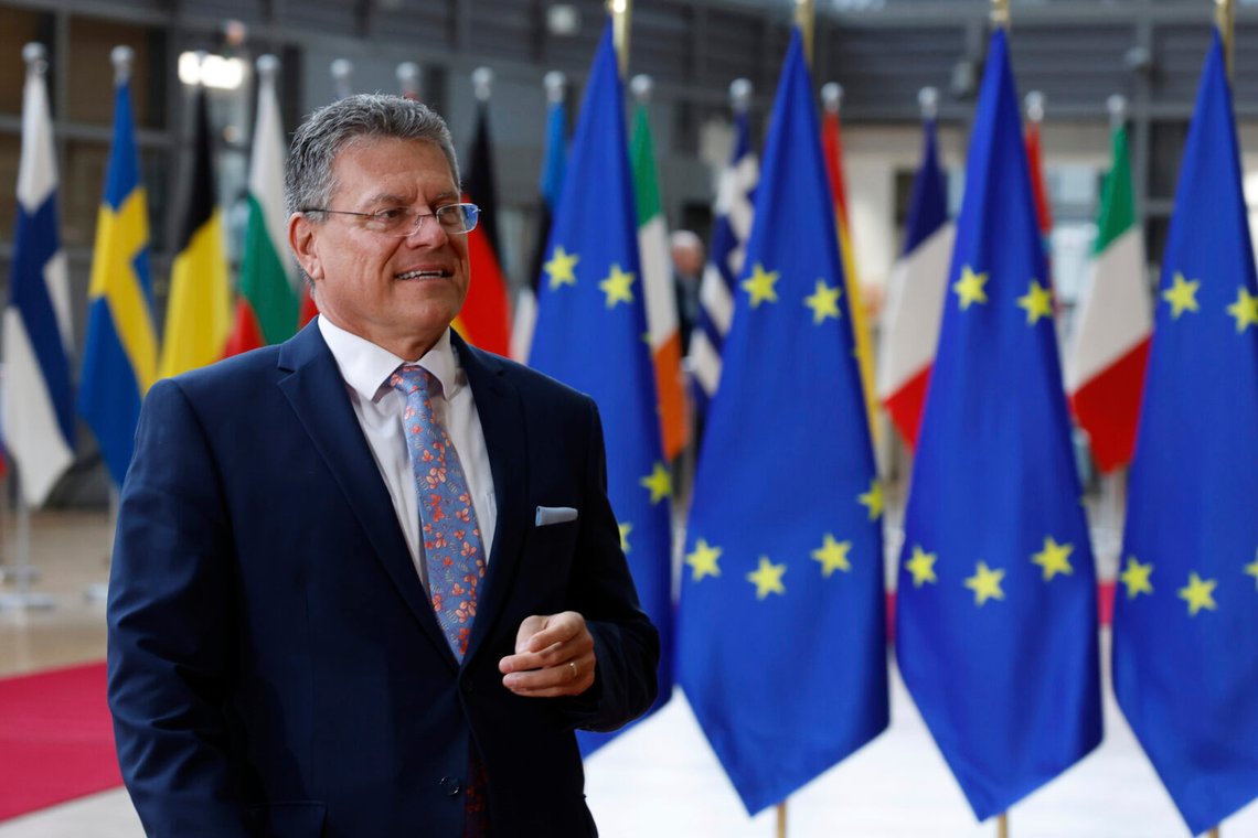 EU:s handelskommissionär Maroš Šefčovič varnar för motåtgärder om USA inför en tull på 30 procent. Foto: Omar Havanna / AP / NTB EU:s handelskommissionär Maroš Šefčovič varnar för motåtgärder om USA inför en tull på 30 procent. Foto: Omar Havanna / AP / NTB
