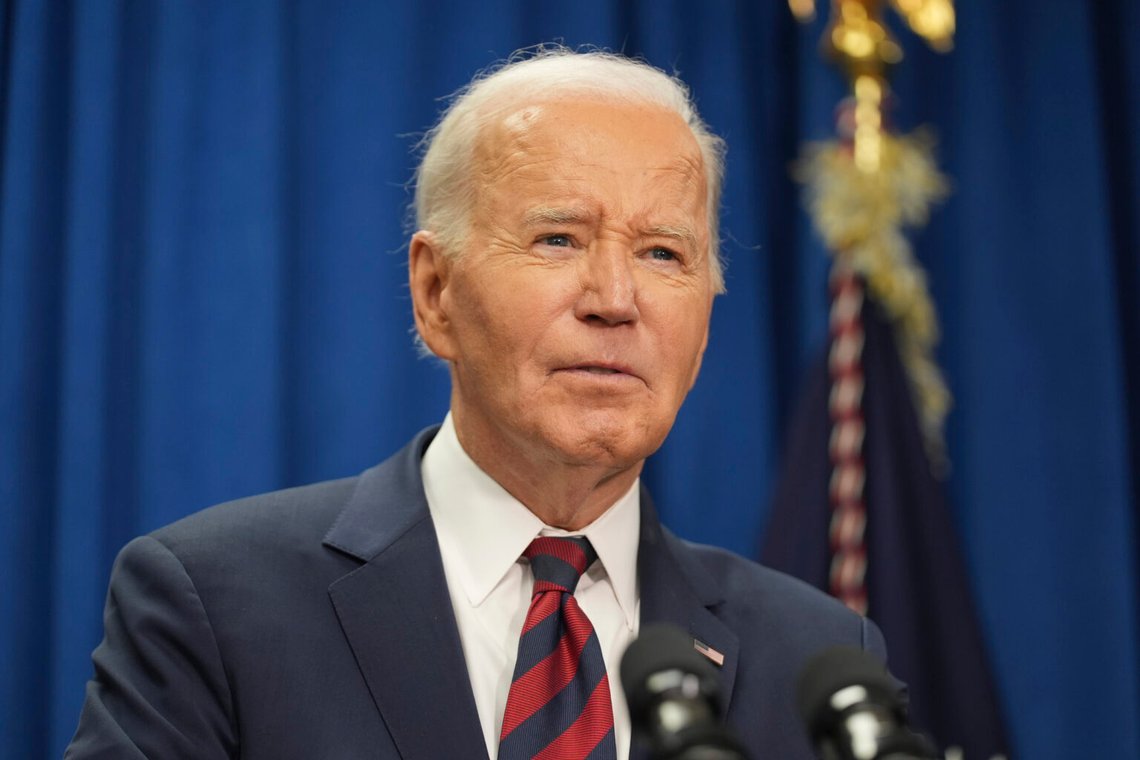 President Joe Biden talar till media i North Charleston, South Carolina, 19 januari 2025. Foto: Stephanie Scarbrough, AP-NTB. President Joe Biden talar till media i North Charleston, South Carolina, 19 januari 2025. Foto: Stephanie Scarbrough, AP-NTB.