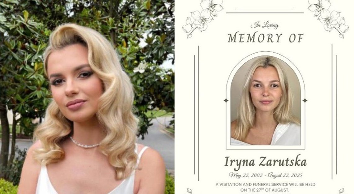 Iryna Zarutska. Foto: GoFundMe och begravningsbyrån. Iryna Zarutska. Foto: GoFundMe och begravningsbyrån.