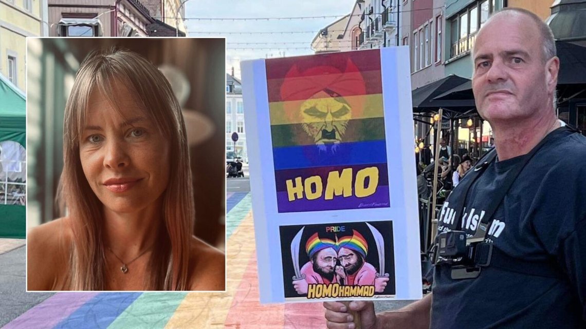 SIAN-ledaren Lars Thorsen fick en godkänd monter på Älvfestivalen i Dramen. Men efter påtryckningar från extremvänstern, som gruppledaren Cathrin Janøy i MDG, stoppades de. Foto: Privat/Facebook SIAN-ledaren Lars Thorsen fick en godkänd monter på Älvfestivalen i Dramen. Men efter påtryckningar från extremvänstern, som gruppledaren Cathrin Janøy i MDG, stoppades de. Foto: Privat/Facebook