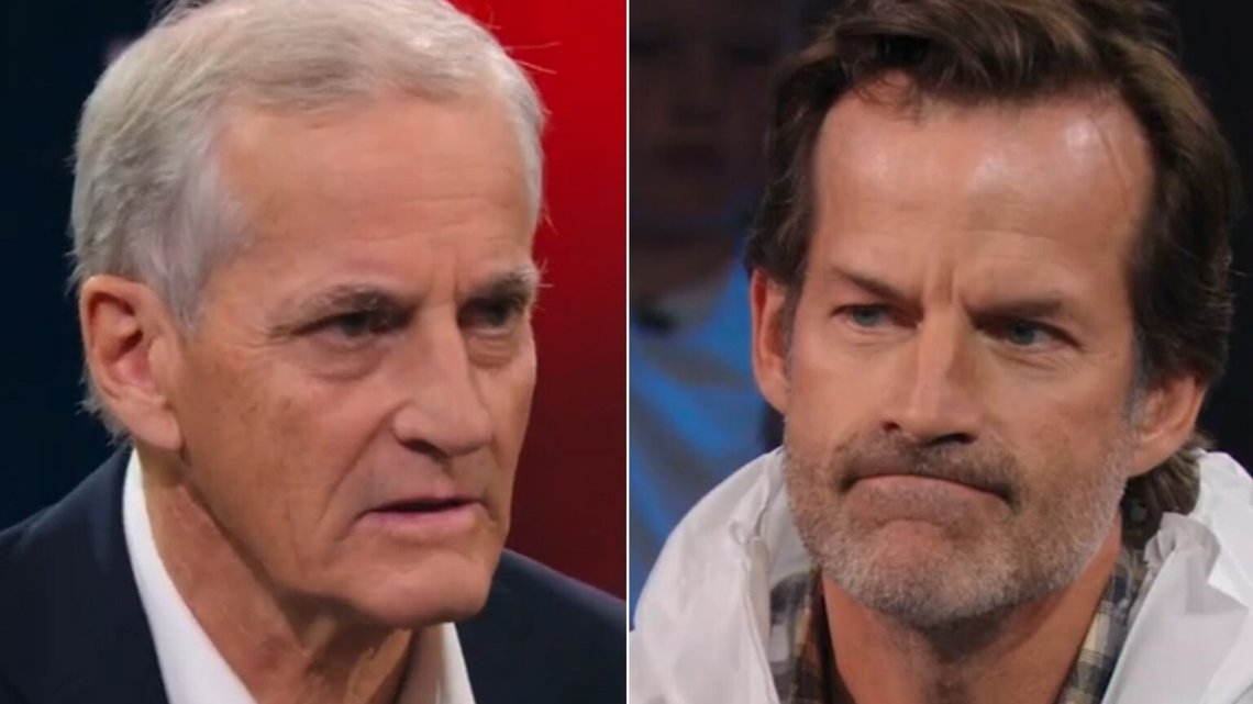 Även om Jonas Gahr Støre med tvång inför metanhämmaren Bovaer för alla idisslare i Norge, skonar han sig själv genom att endast köpa ekologiska produkter. Här konfronteras han av Jon Almaas. Foto: YouTube Även om Jonas Gahr Støre med tvång inför metanhämmaren Bovaer för alla idisslare i Norge, skonar han sig själv genom att endast köpa ekologiska produkter. Här konfronteras han av Jon Almaas. Foto: YouTube