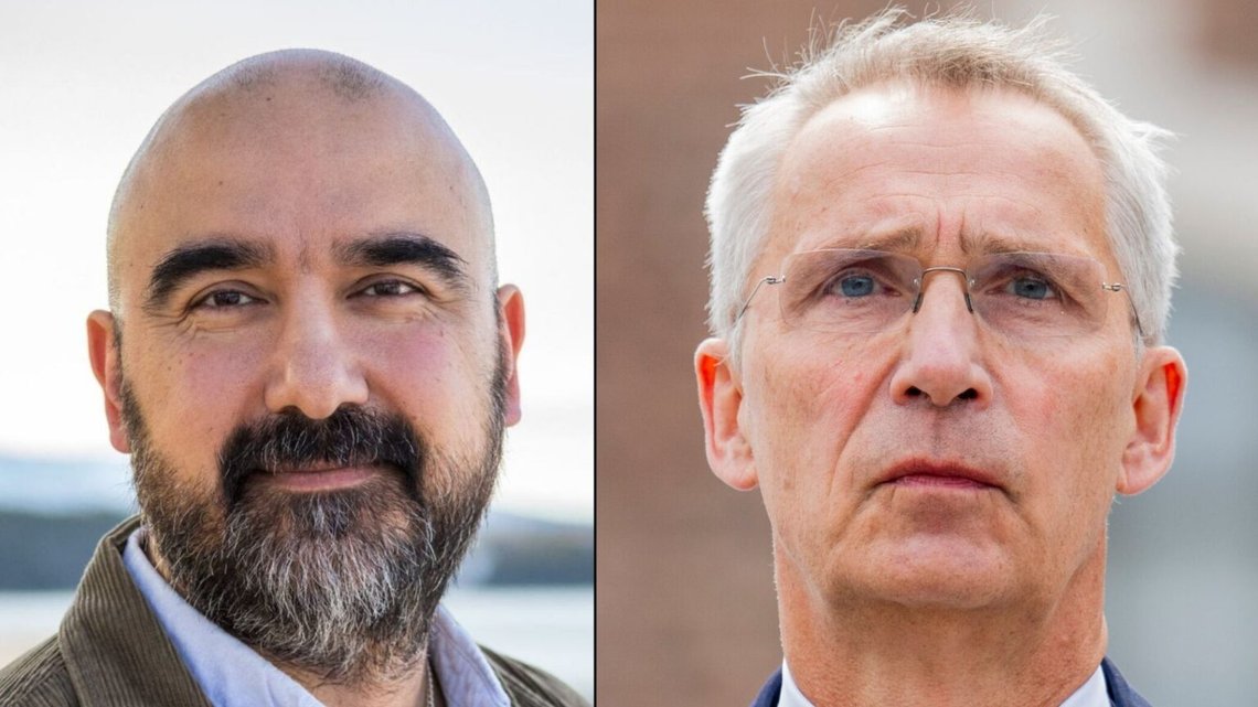 I Norge anser Ap-politikern Khalil Obeed att Jens Stoltenberg måste avgå eftersom han har gjort Norge medskyldigt till folkmord. Foto: Privat/Fredrik Varfjell / NTB I Norge anser Ap-politikern Khalil Obeed att Jens Stoltenberg måste avgå eftersom han har gjort Norge medskyldigt till folkmord. Foto: Privat/Fredrik Varfjell / NTB