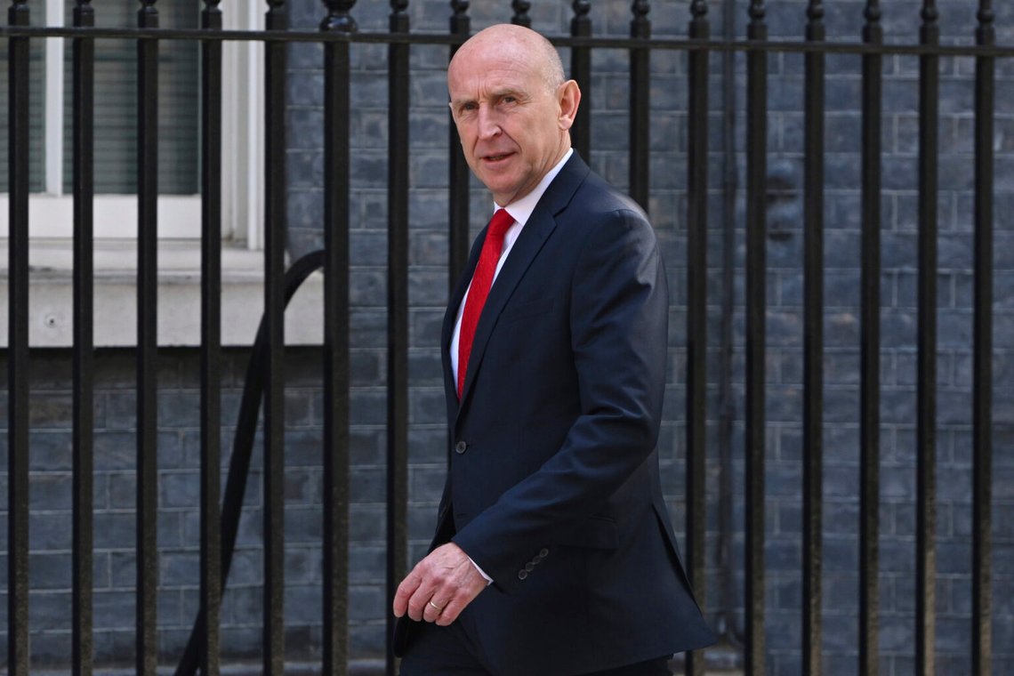 Den brittiske försvarsministern John Healey kommer inte att ha representanter från den israeliska regeringen eller armén på vapenmässan som ska hållas i London. Foto: AP / NTB Den brittiske försvarsministern John Healey kommer inte att ha representanter från den israeliska regeringen eller armén på vapenmässan som ska hållas i London. Foto: AP / NTB