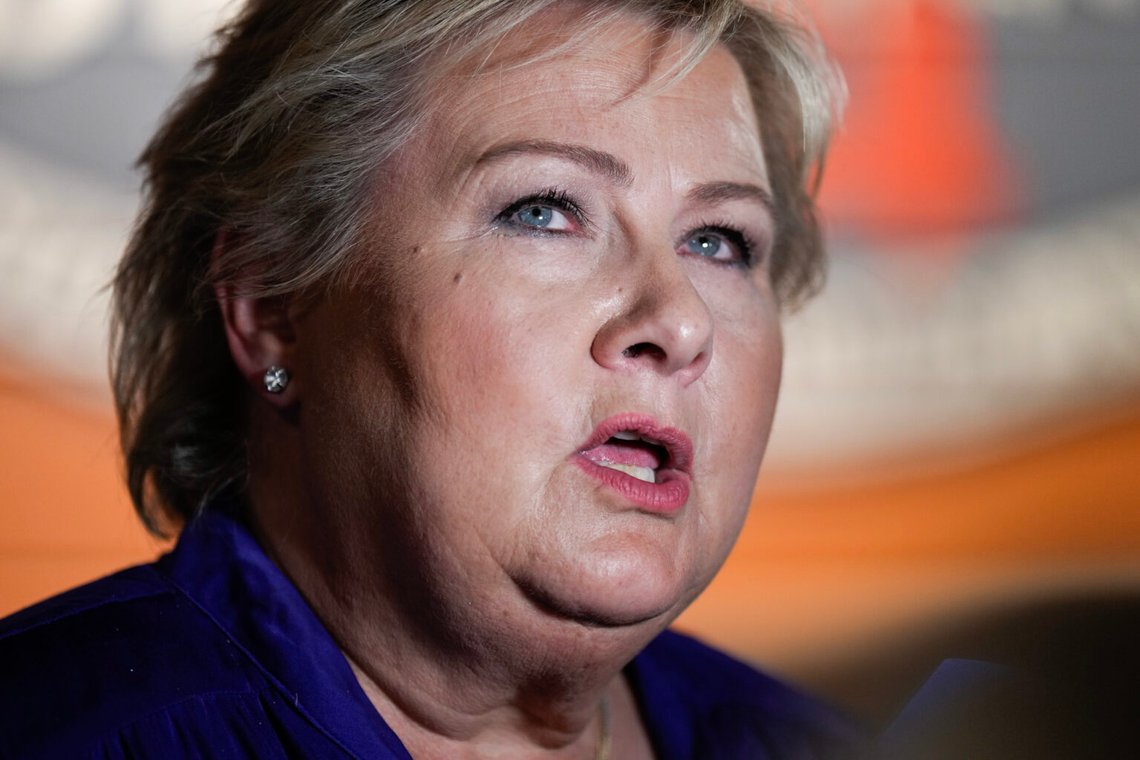 Trondheim 20250827. Partiledaren för partiet Høyre (H) Erna Solberg efter det offentliga mötet på studentkåren i Trondheim. Foto: Ole Martin Wold / NTB Trondheim 20250827. Partiledaren för partiet Høyre (H) Erna Solberg efter det offentliga mötet på studentkåren i Trondheim. Foto: Ole Martin Wold / NTB