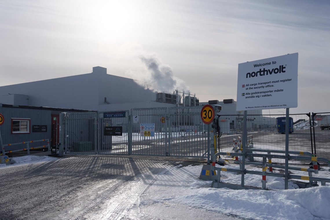 Entrén till batteritillverkaren Northvolt i Skellefteå den 12 mars 2025. Foto: Jonas Westling/ TT Nyhetsbyrån via AP Entrén till batteritillverkaren Northvolt i Skellefteå den 12 mars 2025. Foto: Jonas Westling/ TT Nyhetsbyrån via AP