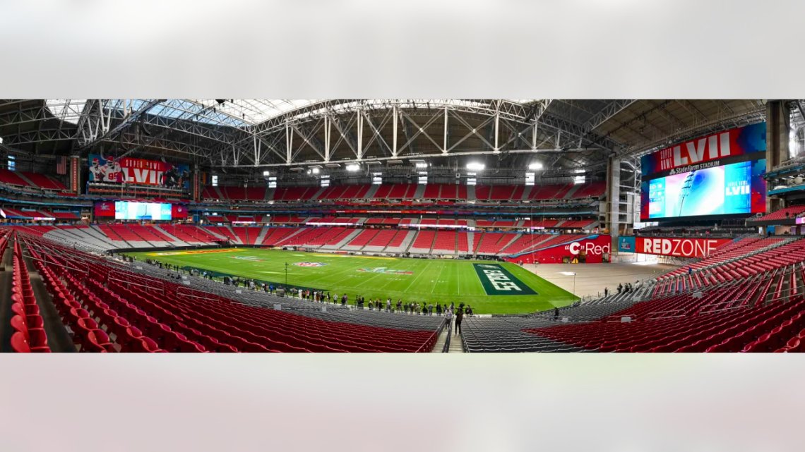 Här, på State Farm Stadium i Glendale, Arizona, kommer minnesgudstjänsten för Charlie Kirk att hållas idag, klockan 20:00 svensk tid. Foto: Arizona Cardinals Här, på State Farm Stadium i Glendale, Arizona, kommer minnesgudstjänsten för Charlie Kirk att hållas idag, klockan 20:00 svensk tid. Foto: Arizona Cardinals