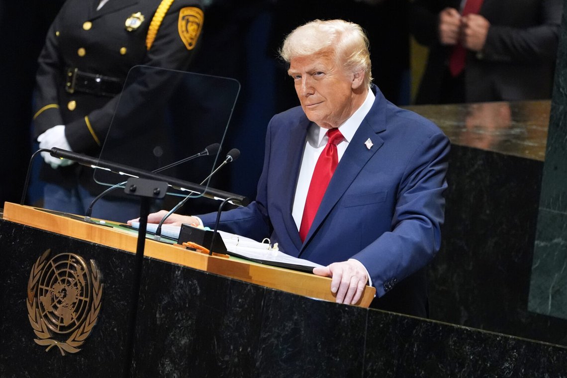 USA:s president Donald Trump vid FN:s generalförsamling. Foto: Evan Vucci / AP / NTB USA:s president Donald Trump vid FN:s generalförsamling. Foto: Evan Vucci / AP / NTB