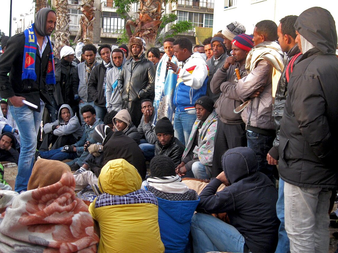 Afrikanska migranter. Foto: Rudychaimg CC BY-SA 4.0 Afrikanska migranter. Foto: Rudychaimg CC BY-SA 4.0