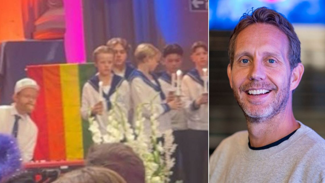 Programledaren Morten Ramm, som var "ceremonimästare" för inspelningen, vill inte kommentera sexshowen i kyrkan. Foto: NTB (Heiko Junge) / Privat Programledaren Morten Ramm, som var "ceremonimästare" för inspelningen, vill inte kommentera sexshowen i kyrkan. Foto: NTB (Heiko Junge) / Privat