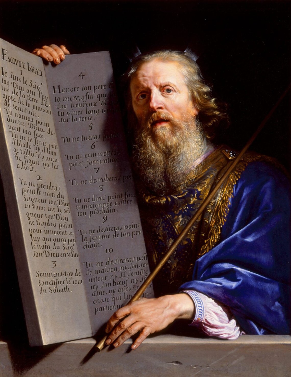 Philippe de Champaigne (1602–1674), "Moses och lagens stentavlor", Milwaukee Art Museum. Philippe de Champaigne (1602–1674), "Moses och lagens stentavlor", Milwaukee Art Museum.