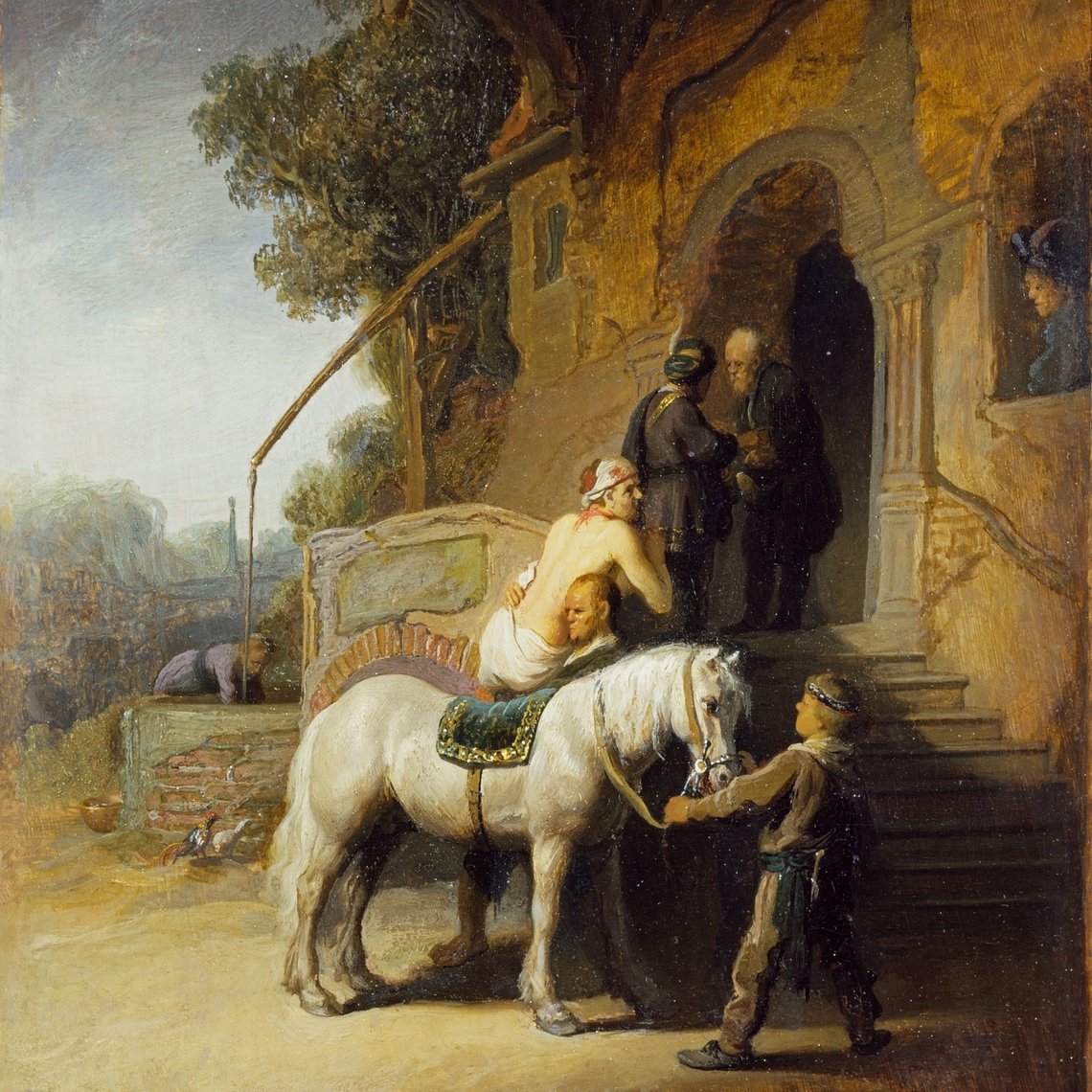 Rembrandt (1606–1669), "Den barmhärtige samariten", Wallace Collection, London. Rembrandt (1606–1669), "Den barmhärtige samariten", Wallace Collection, London.