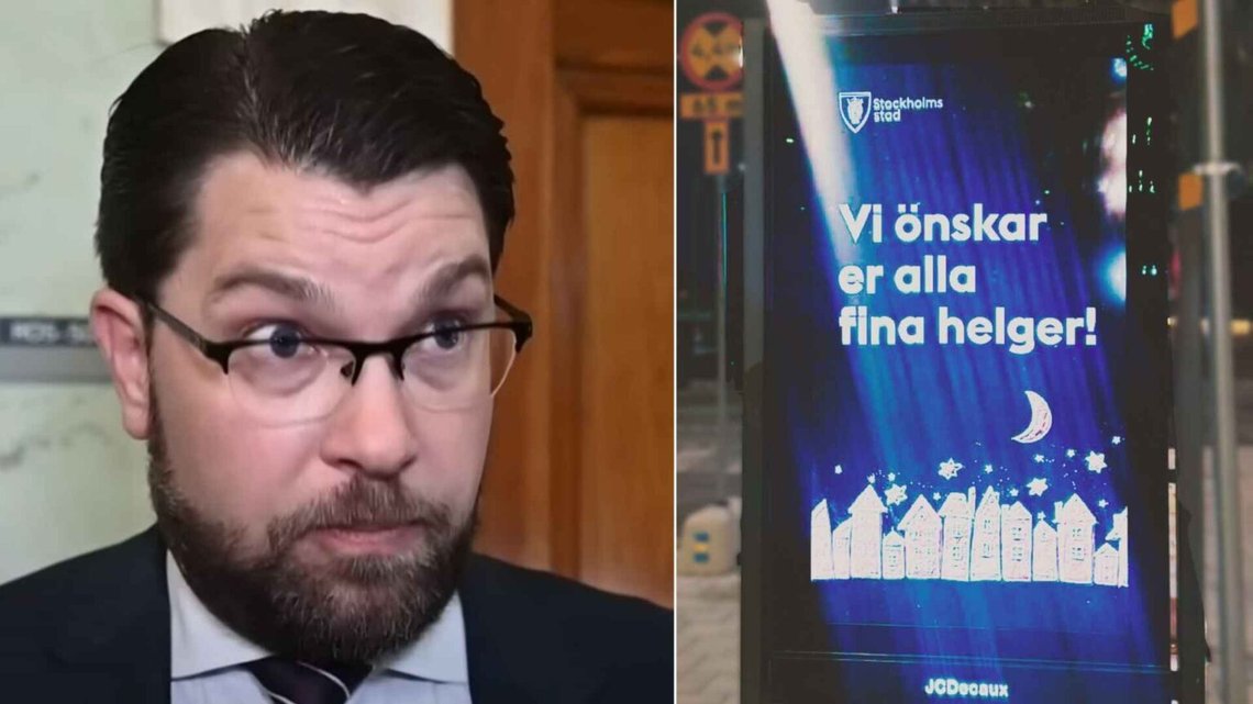 Stockholms kommun har utfärdat julhälsningar med "god helg". Detta har fått svenskar att reagera starkt, inklusive Sverigedemokraterna. Foto: Facebook Stockholms kommun har utfärdat julhälsningar med "god helg". Detta har fått svenskar att reagera starkt, inklusive Sverigedemokraterna. Foto: Facebook