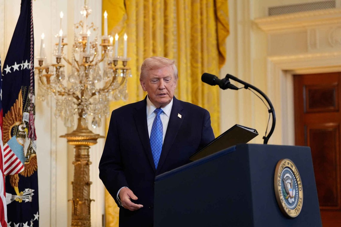 USA:s president Donald Trump firade Hanukkah i Vita huset på tisdagskvällen. Foto: Alex Brandon / AP / NTB USA:s president Donald Trump firade Hanukkah i Vita huset på tisdagskvällen. Foto: Alex Brandon / AP / NTB
