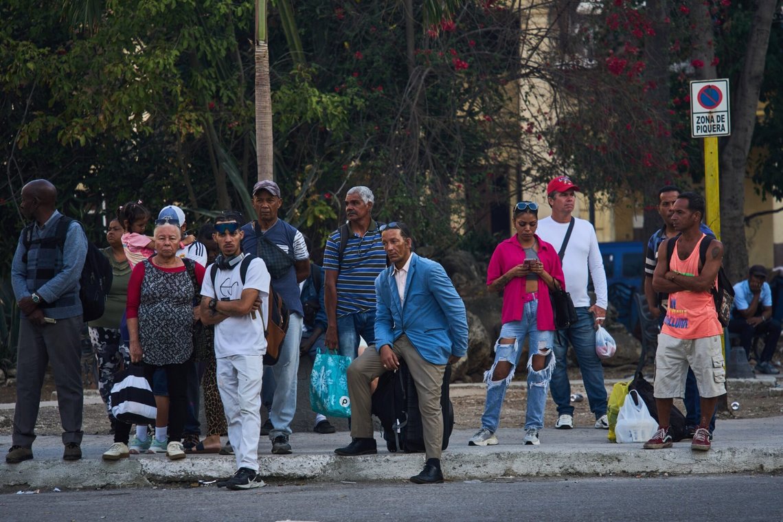 People wait for public transportation in Havana, Cuba, Friday, March 13, 2026. (AP Photo/Ramon Espinosa) People wait for public transportation in Havana, Cuba, Friday, March 13, 2026. (AP Photo/Ramon Espinosa)