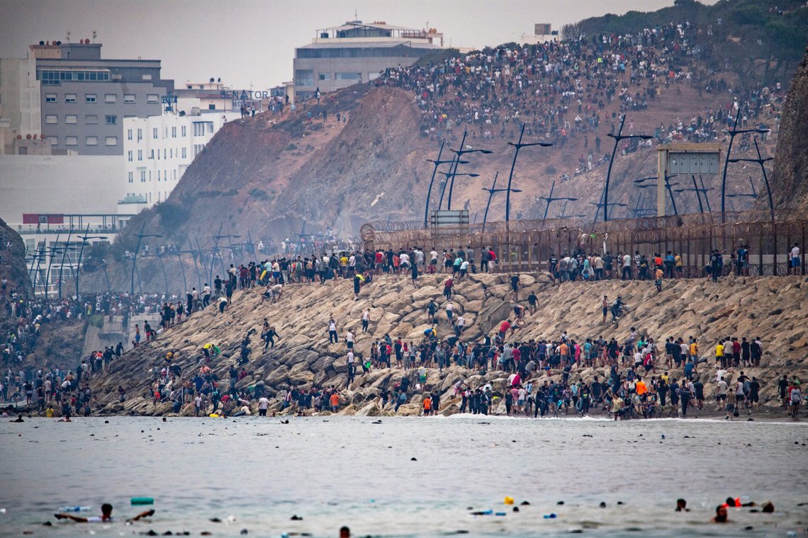 Migrants return to Morocco from the Spanish enclave of Ceuta, Friday, July 31, 2026. (AP Photo/Antonio Sempere) Migrants return to Morocco from the Spanish enclave of Ceuta, Friday, July 31, 2026. (AP Photo/Antonio Sempere)