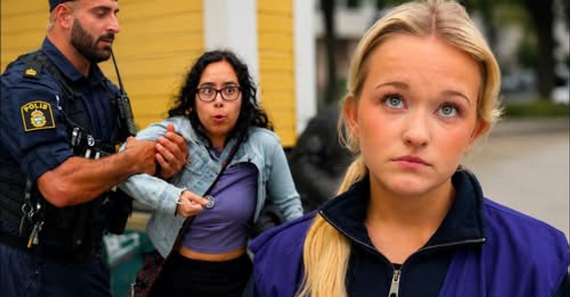Vänsterpartiets ledamot i Utbildningsnämnden i Upplands Väsby, Yakira Pulido Moreno, fick bäras bort av polis efter att ha mordhotat en 16-årig flicka. Foto: Skärmdump YouTube Vänsterpartiets ledamot i Utbildningsnämnden i Upplands Väsby, Yakira Pulido Moreno, fick bäras bort av polis efter att ha mordhotat en 16-årig flicka. Foto: Skärmdump YouTube