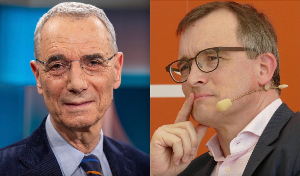 T.v. Michael Wolffsohn, t.h. Andreas Rödder. Foto: Superbass og Amrei-Marie / Wikimedia Commons (cc by-sa 4.0). T.v. Michael Wolffsohn, t.h. Andreas Rödder. Foto: Superbass og Amrei-Marie / Wikimedia Commons (cc by-sa 4.0).